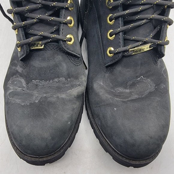 Timberland Premium Mens 12 Black 6 In Warm Lined Nubuck Waterproof Boots A2957 - Picture 12 of 13